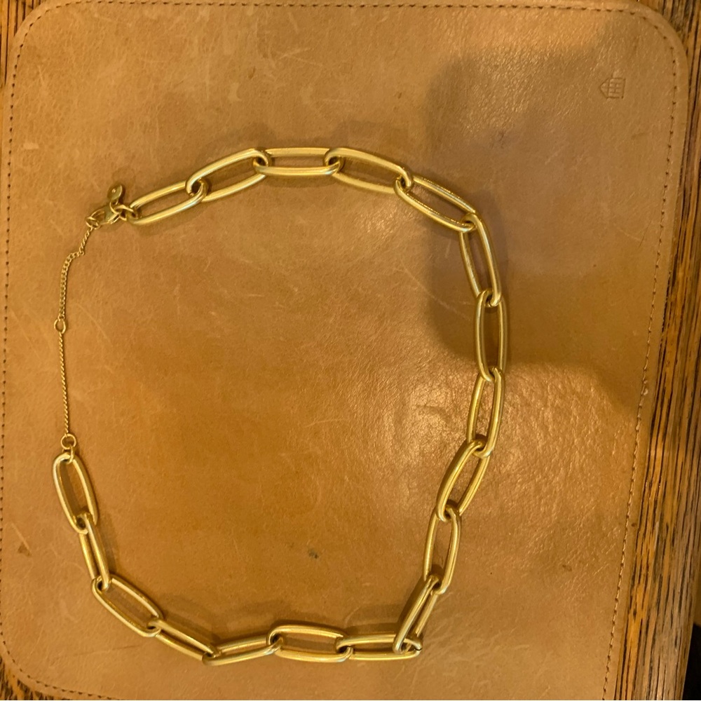 Madewell Yellow matte gold link chain necklace